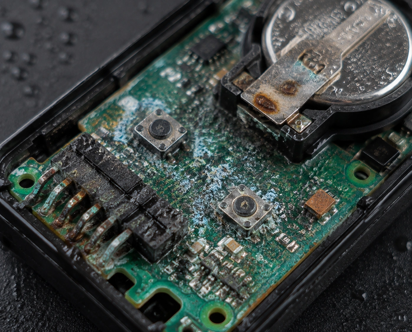 Water-Damaged Car Key Fob: Can It Be Repaired? 2 Metal Contacts Can Corrode